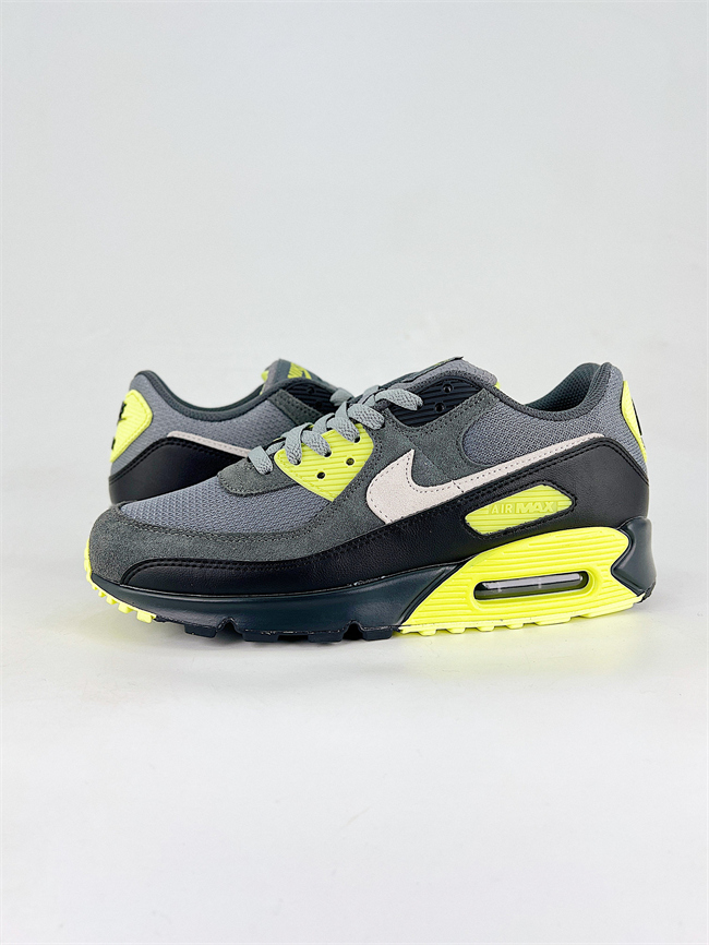 Men's Running weapon Air Max 90 GreyYellow Shoes 0145